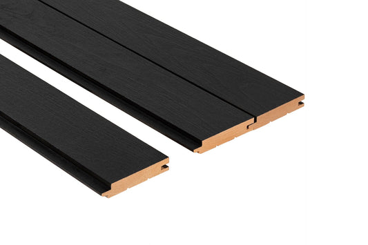 Painel de Revestimento Interior STS4 Brushed Black 15x140mm Amieiro (Alder)