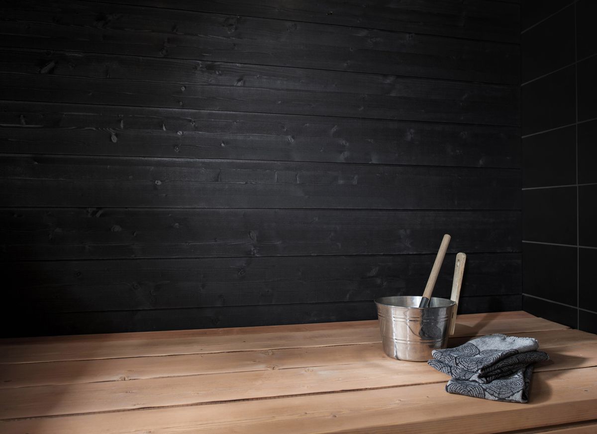 Painel STRUKTUURI 15x176mm (Abeto - Preto) - Pacote de 5 peças - Nordicasas